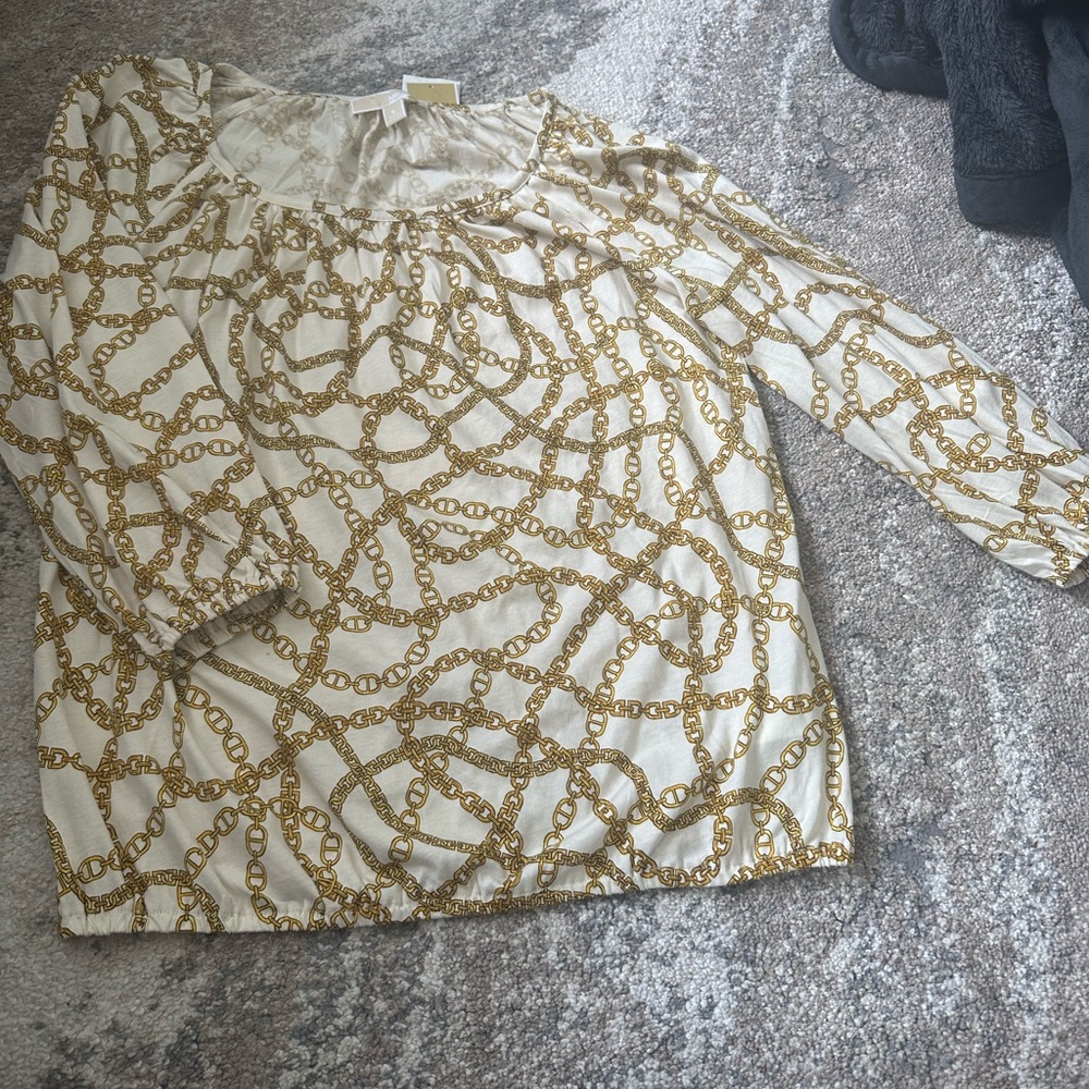 Michael kors top white/gold